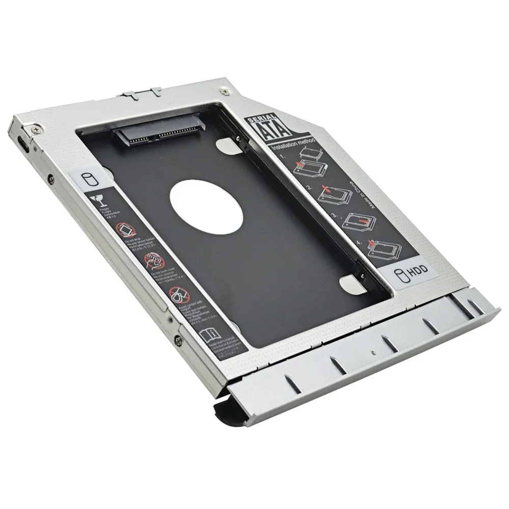 CHIPAL металлический 2nd HDD Caddy 9,5 мм SATA 3,0 двойной светодиодный чехол для SSD, HDD корпус для hp ProBook 440 445 450 455 470 G0 G1 G2 DVD/CD-ROM