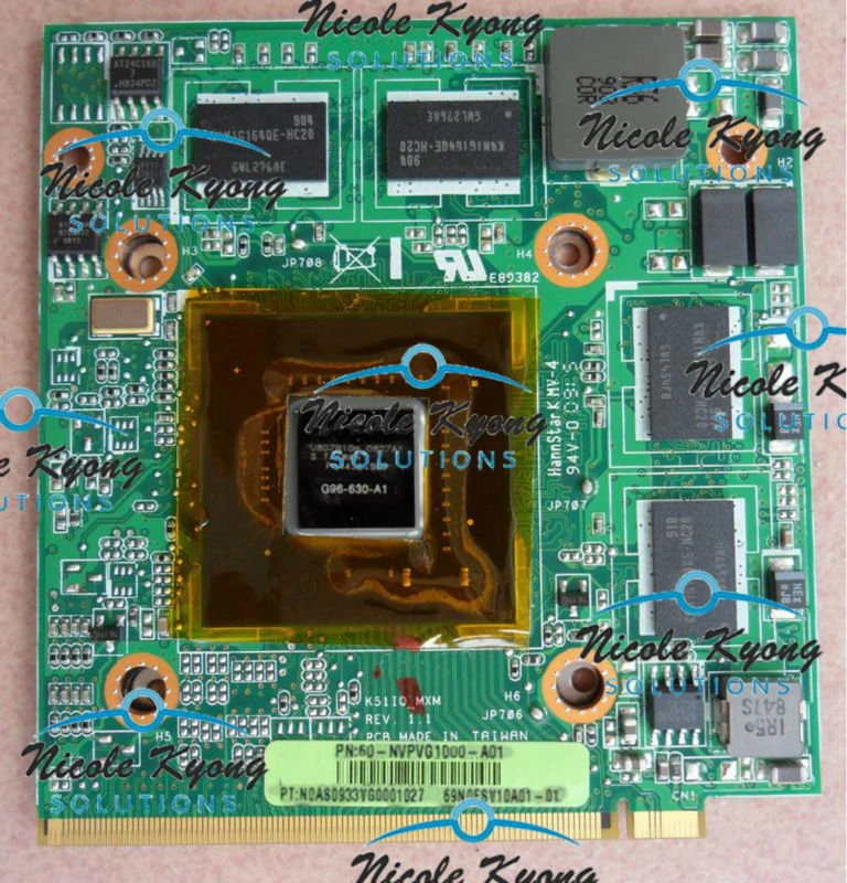Видеокарта K51IO Ver 1 60-NVPVG1000-A01 13GNVP10M09 GT220M G96 630 A1 1G DDR2 VGA для ASUS K51 K61IC K70IO | Компьютеры и