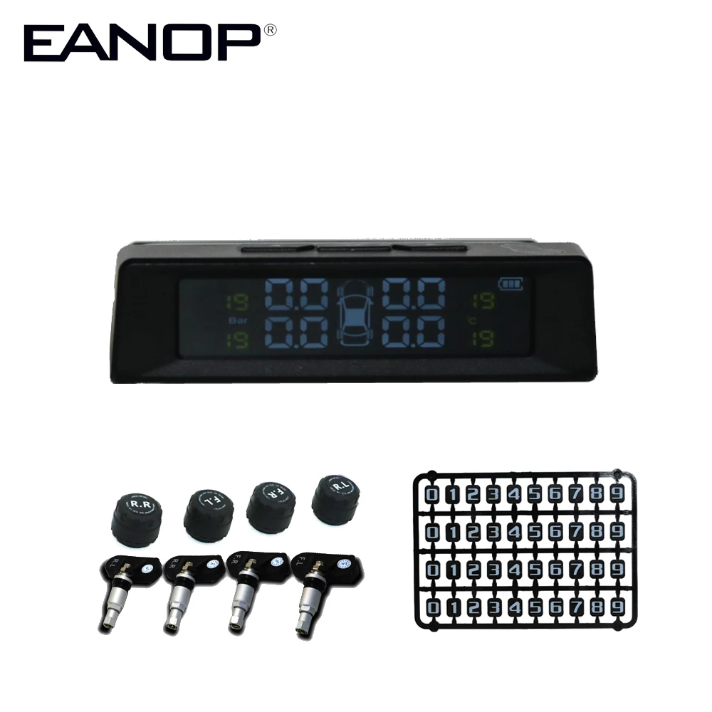 

EANOP TPMS ST05 Tire Pressure Monitoring System 4pcs External Internal Tyre pressure Sensor with Phone Number Plate