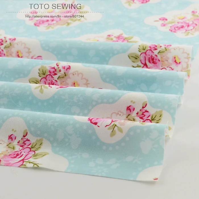 

50cmx160cm/piece pretty vintage rose cotton fabric patchwork quilting clothing tecido dress sewing bedding home textile tilda
