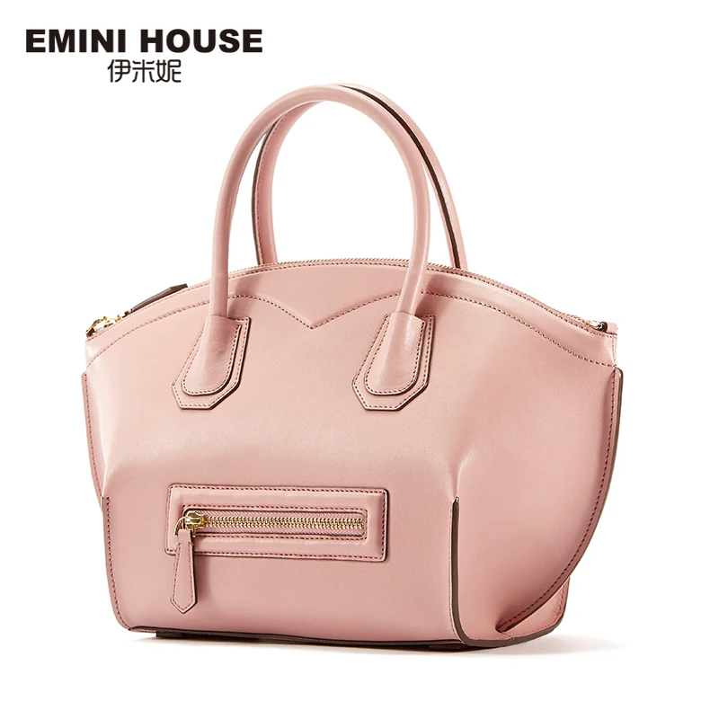 EMINI HOUSE 2016 Fashion Split font b Leather b font Emoji Bag Women font b Handbags