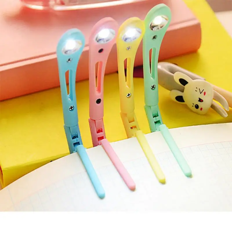 

High Quality ABS Tiny Book Light Portable LED Eye Protection Travel Reading Lamp Clip Folding Included 3x AG Button Electronic