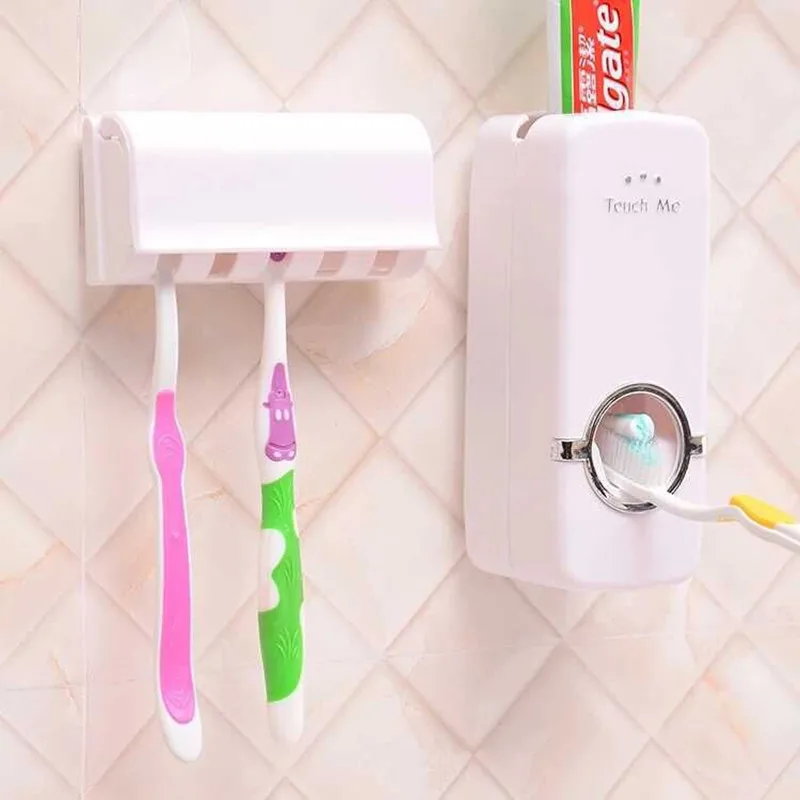 Креативная Экологически чистая ванная автоматическая зубная паста зубная щетка стойка с пятью стойками держатель набор зубная паста рамка присоска зубная щетка