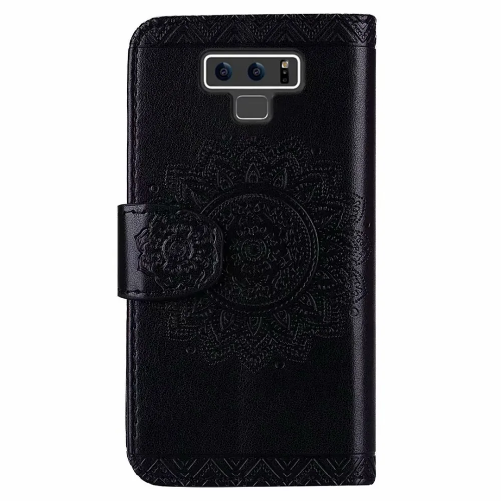 Кожаный чехол для телефона samsung Galaxy Note9, откидной Чехол-бумажник для samsung Galaxy Note 9, кожаный флип-чехол с цветком