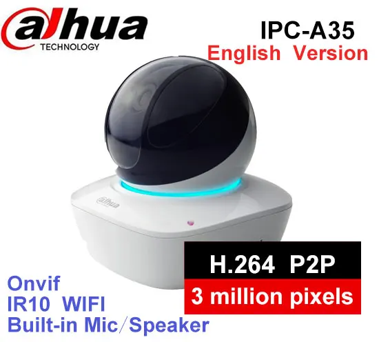 In Stock IP Camera Indoor DaHua WiFi Camera IPC-A35 OEM 3MP Wireless IP Camera 16x Wi-Fi Network PT Camera Built-in Speaker & SD цена In Stock IP Camera Indoor DaHua WiFi Camera IPC-A35 OEM 3MP Wireless IP Camera 16x Wi-Fi Network PT Camera Built-in Speaker & SD цены онлайн