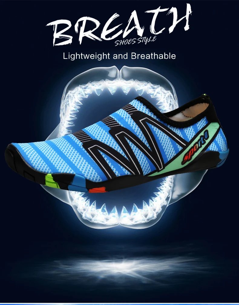 Water Shoes Aqua Shoes Beach Swimming Shoes Men Breathable Slip-on Sport Sneakers Lightweight Upstream Shoes (1)