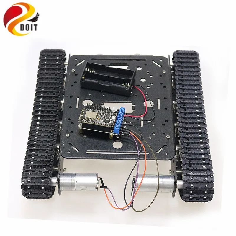 ESP8266 RC умный робот-Танк шасси с двойным двигателем постоянного тока+ макетная плата Nodemcu+ L293D плата драйвера двигателя для DIY проекта TS100