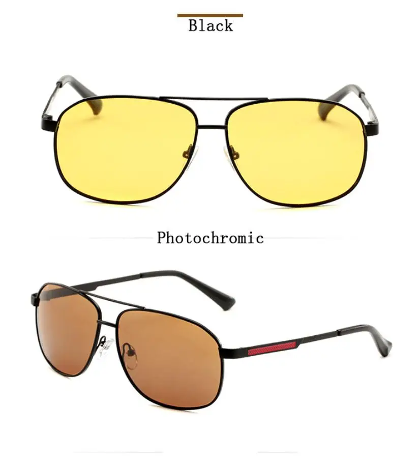 Фотохромные поляризационные солнцезащитные очки для Для мужчин солнцезащитных очков для дневного света двойной Применение Ночное видение очки с желтыми стеклами очки L3 - Цвет оправы: 2