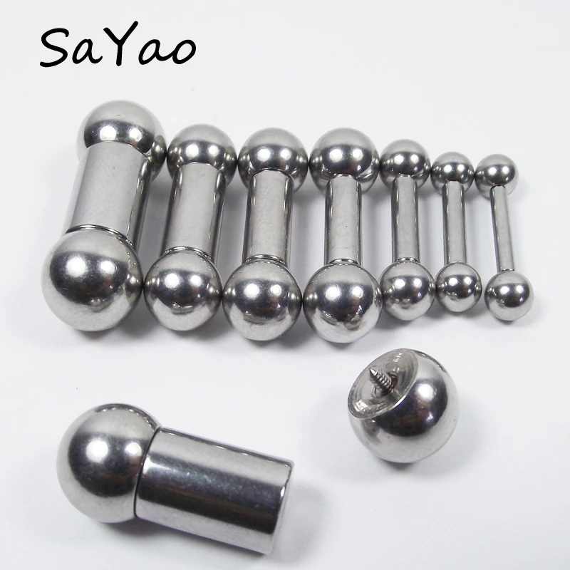 1 Piece Big Size Stainless Steel Straight Barbell Rings Eyebrow Tragus