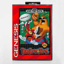 ToeJam & Earl 16 bit MD card with Retail box for Sega MegaDrive Video Game console system