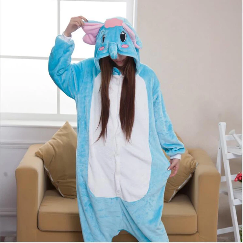 New Style Women's Character Adult Footed Pajamas Full Sleeve Hooded