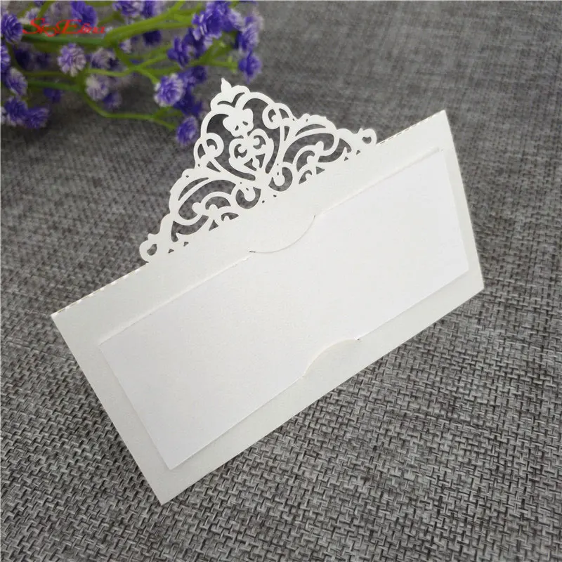 100Pcs Laser  hollow seat card Party Table Name Place Cards Seating Numbers Wedding Birthday Party Seats Decoration Supplies5ZSH873 (121)