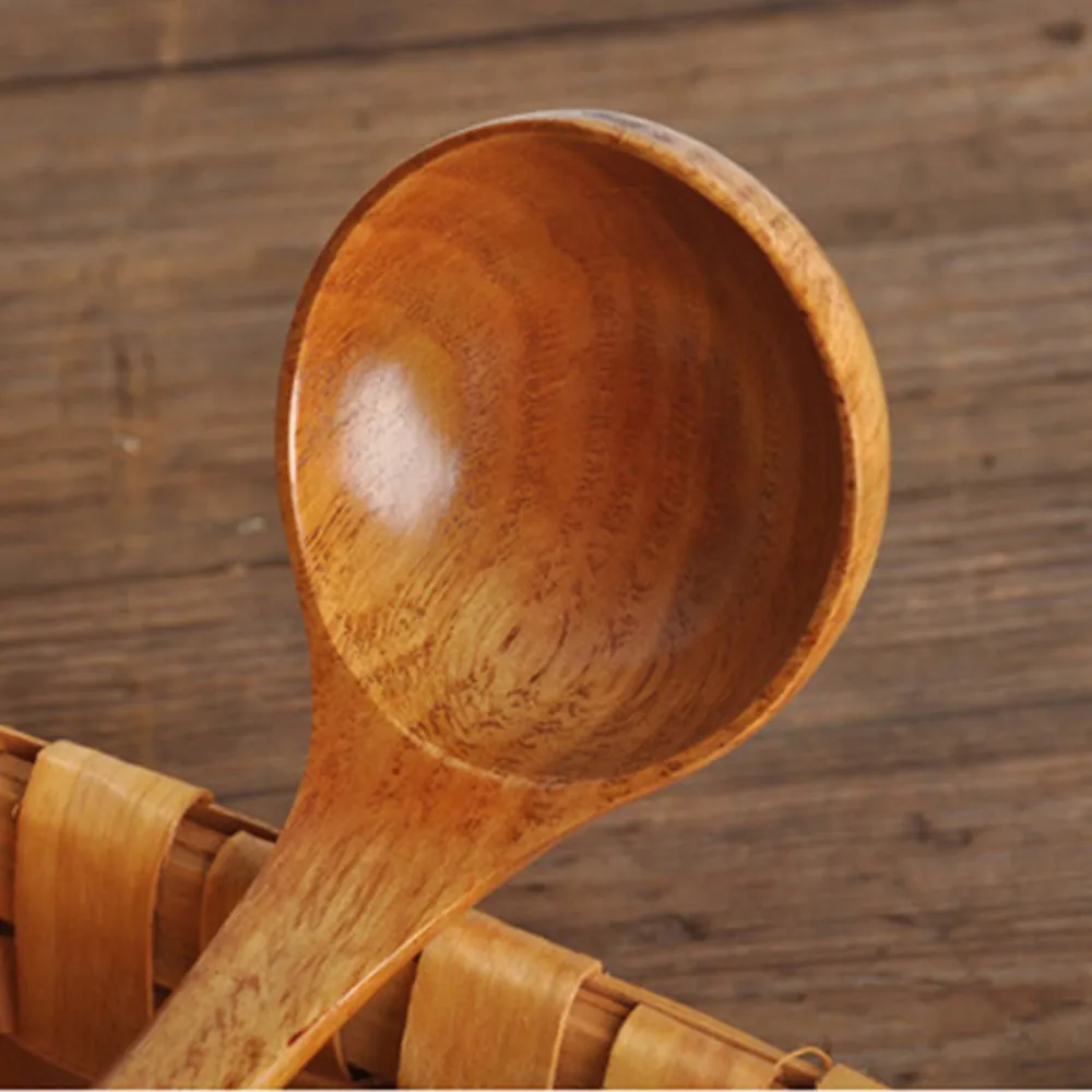 Wooden Spoon Bamboo Kitchen Cooking Utensil Tool Soup Teaspoon Catering Spoon Multifunction Kitchen Supplies Coffee