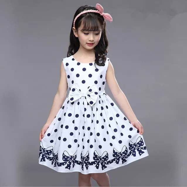 Girls Dresses Sleeveless Polka Dot Dresses For Party And Wedding ...