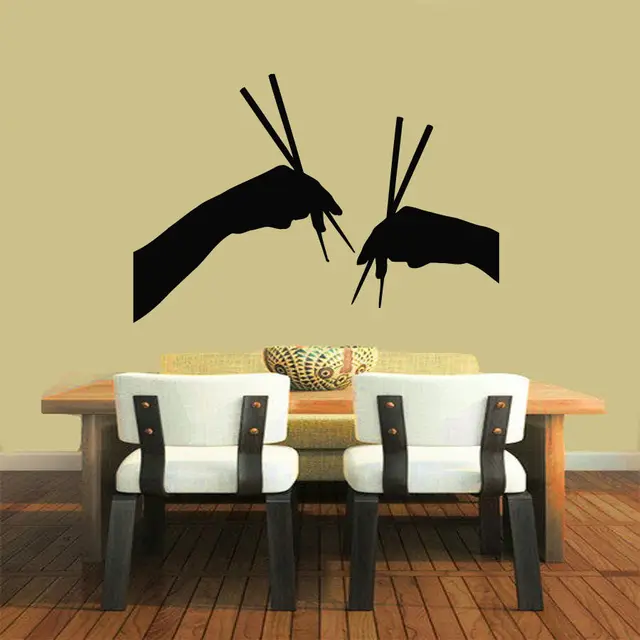 Best Price New Design Wall Decals Vinyl Decal kitchen Sticker Murals Restaurant Decor Hands With Chopstick Art Dining Room Wallpaper LA716 Best Price New Design Wall Decals Vinyl Decal kitchen Sticker Murals Restaurant Decor Hands With Chopstick Art Dining Room Wallpaper LA716