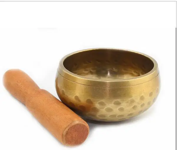 

80mm Yoga Bowl Tibetan Himalayan Meditation Religion Statue copper singing Wholesale bronze Bowls Striker price Factory