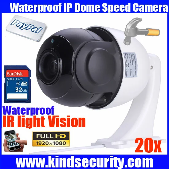 Freeship CCTV 1080P 2MP 20X optical zoom outdoor high speed onvif PTZ dome camera network IP