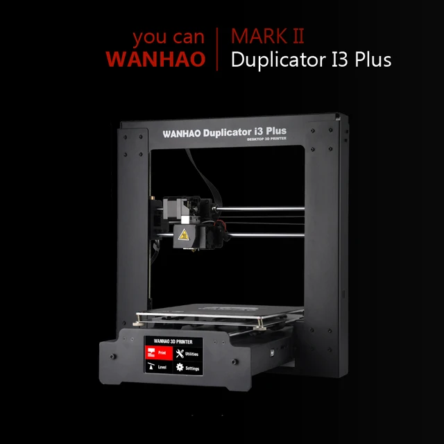 Best Price 2018 WANHAO desktop DIY FDM 3d printer I3 PLUS MARK II with Auto Leveling and resume printing free filaments Best Price 2018 WANHAO desktop DIY FDM 3d printer I3 PLUS MARK II with Auto Leveling and resume printing free filaments