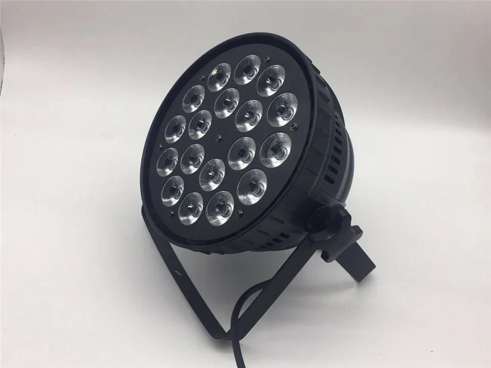 20 unids/lote 18x18 Вт rgbwa uv 6в1 led par luz DMX etapa luces del negocio luces plana profesional para el Partido KTV disco