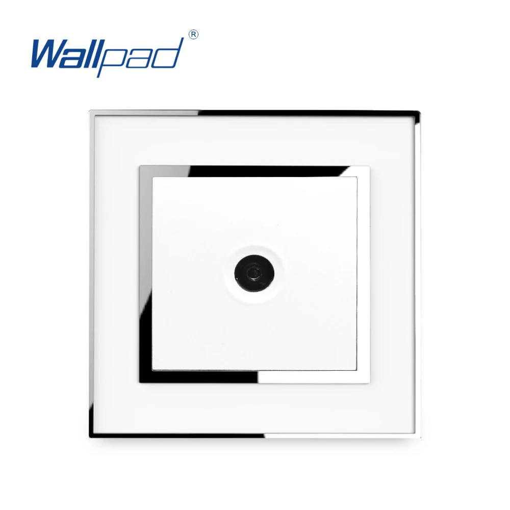 

TV Socket Wallpad Luxury Mirror Acrylic Panel Weak Electricity Sockets Wall Electric Phone Cable Television Outlet