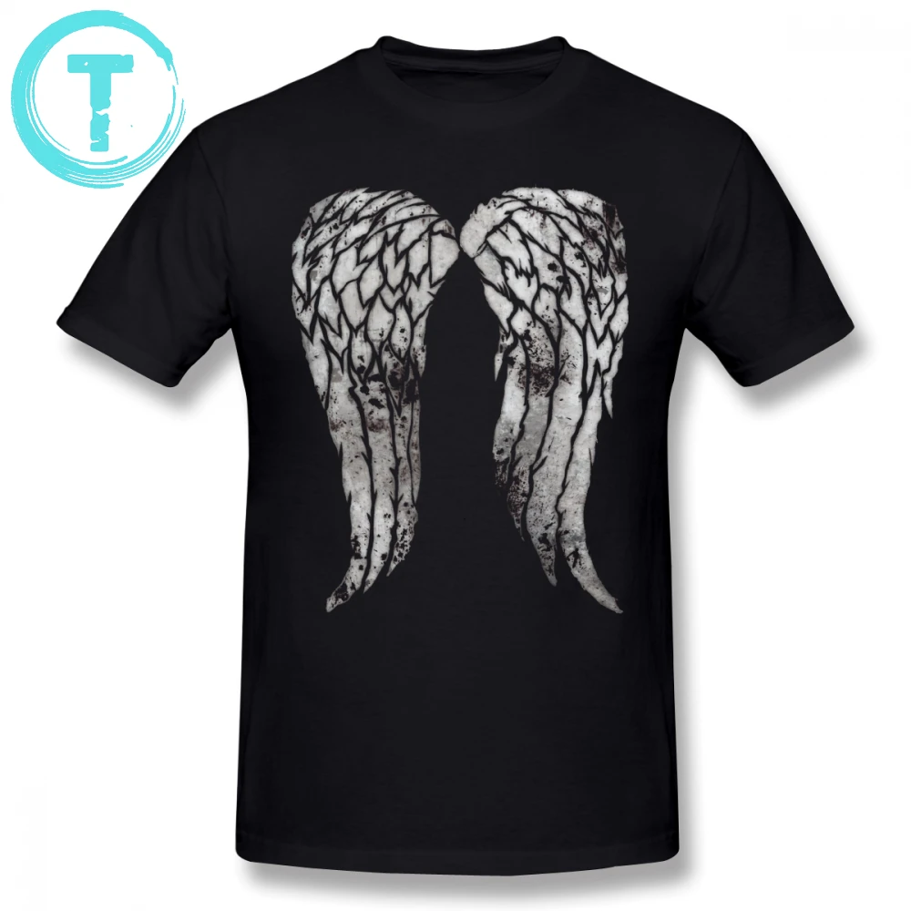 

Daryl Dixon T Shirt Wings Of Dixon T-Shirt Cotton Fashion Tee Shirt Printed Funny Short Sleeves Plus size Men Tshirt