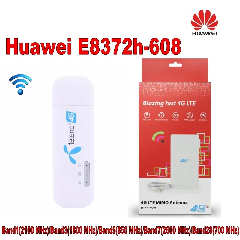 Разблокированный Huawei E8372 E8372h-608 Wingle LTE Универсальный 4G USB модем для автомобиля wifi