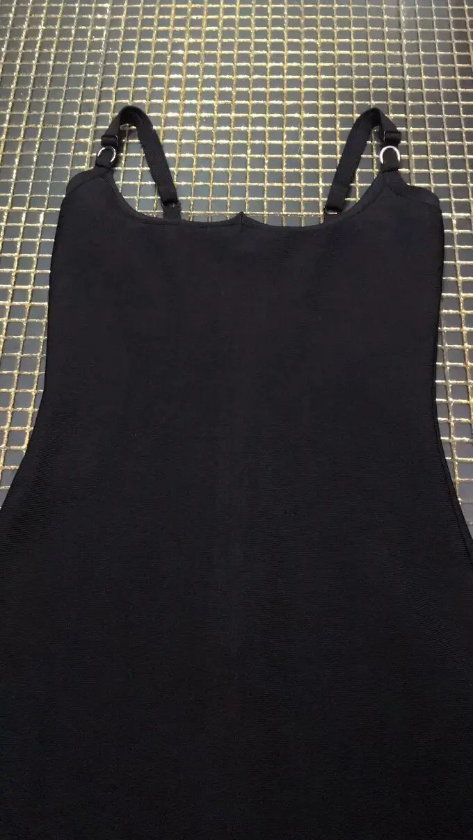 Новинка, черное платье vestidos, женское платье с квадратным воротником, на тонких бретельках, вечернее платье знаменитостей, до щиколотки, Бандажное платье