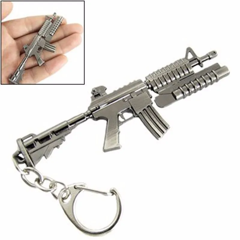 Оружие пистолет брелок модели Улучшенный гранатомет M4 карабин форма кулон металлический брелок