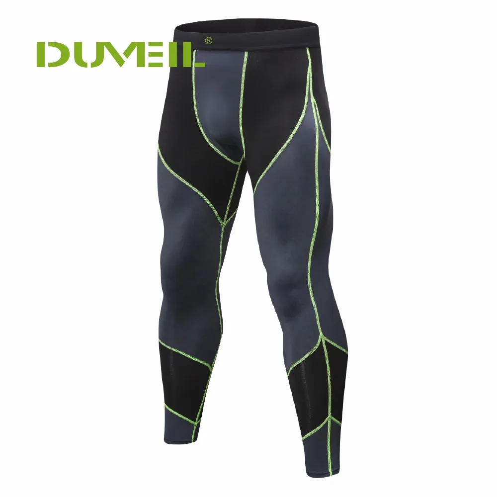 DUVEIL для мужчин PRO tight Running мужские компрессионные брюки с принтом, спортивные облегающие тренировочные быстросохнущие брюки