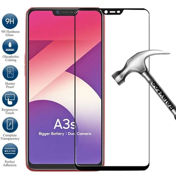 

Tempered glass for oppo A3S glass screen protector 9H Full cover protective Film On the for oppo A5 Realme 6 Pro C1 oppoA3S A3 s