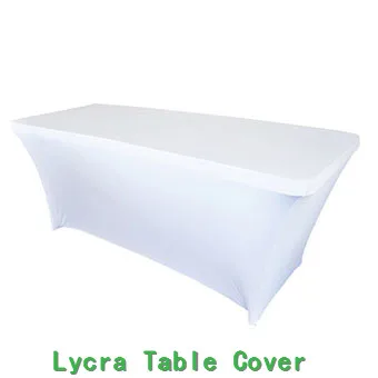 

Rectangular Table Cover Spandex/Lycra Fabric Tablecloth Stretch Bar Bistro for Wedding party Home Decorations