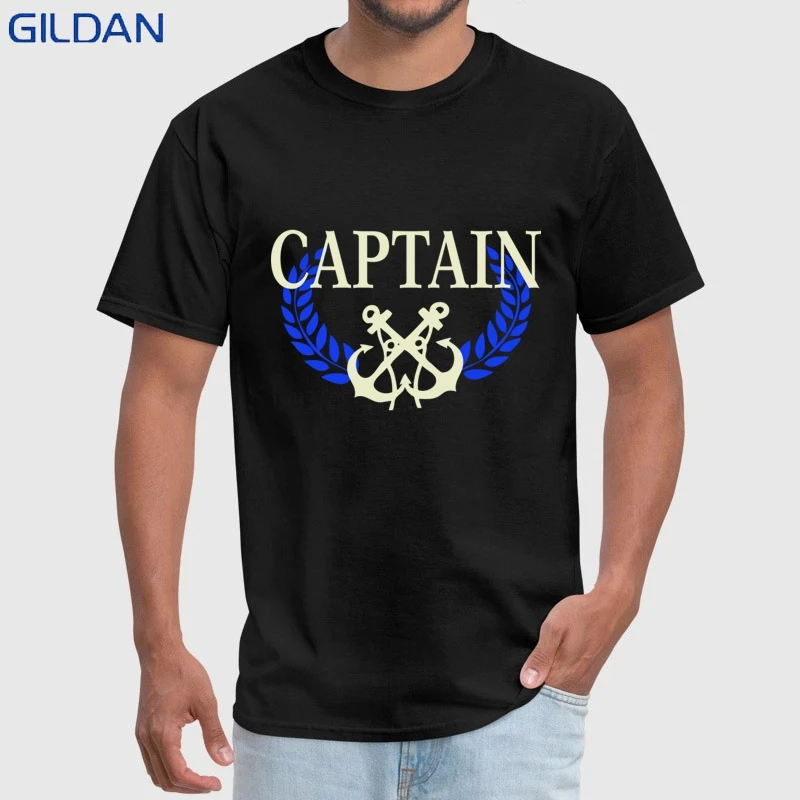 The New Tee Shirt Captain Mens T Shirt Fashion 2018 Black T-Shirt Man Brand Gildan Top Online Sales Camisas Manga Corta Hombre