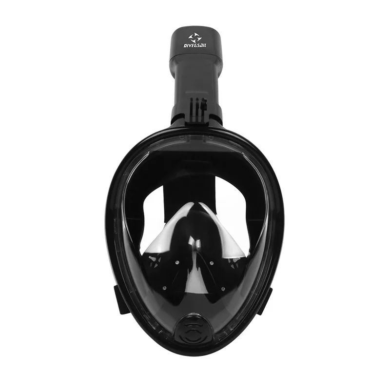 Маска для подводного плавания с полным лицом, для взрослых, складная, сухая, противоосколочная, противотуманная, для детей, маска для подводного плавания, тушь для ресниц de buceo - Цвет: SK03N Black