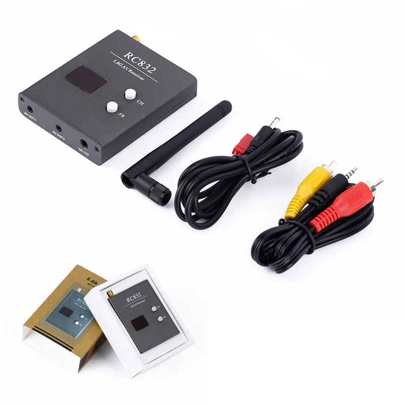 

1Set Boscam RC832 FPV 5.8G 40CH Wireless AV Receiver 600MW 2db Wireless FPV Image