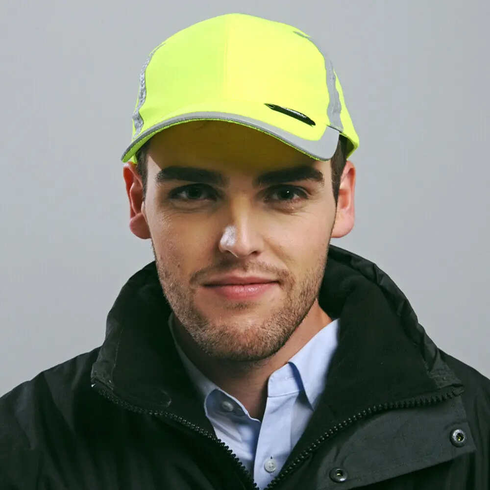 

Hot Selling Reflective Mens Safety Baseball Cap Moisture Wicking Structured Hat High Vis Heatstroke cap Sun Hat Mesh Hat