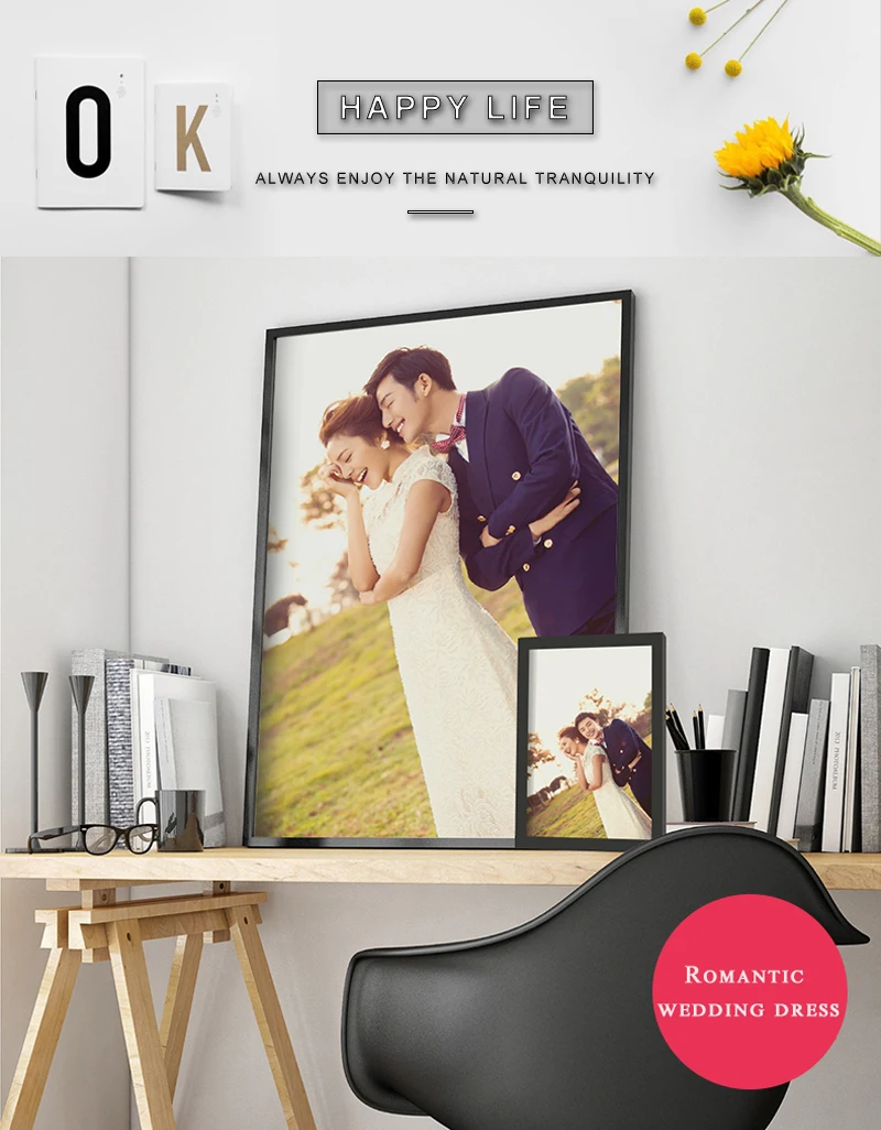 wooden frame photo frame set photo frame set decoration maison photo frame wall poster frame (2)