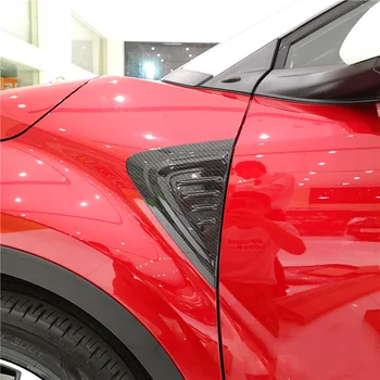 

ABS Carbon Fibre Water Transfer Printing For Toyota C-HR CHR 2017 2018 Side Lamp Cover Side Light Trim sticker Car Styling 2PCS