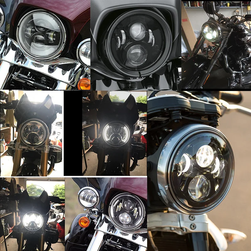 FADUIES 7 дюймов светодиодный фонарь дальнего и ближнего света H4 светодиодный налобный фонарь 12 В для Jeep Wrangler TJ JK LJ unlimited 2000- моторный мотоцикл