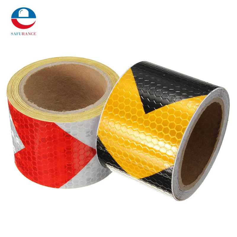 

2"X10' 3 Meters Red White Arrows Reflective Warning Conspicuity Tape Film Sticker New Arrival High Quality