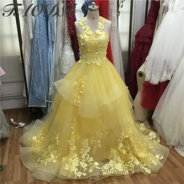 bridal yellow dress