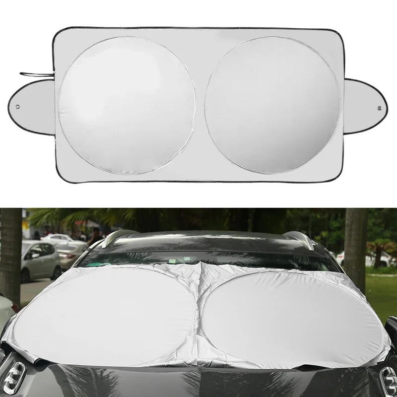 

VODOOL Car Windshield Sunshade Cover Auto Front Rear Window Sun Visor Shield UV Protective Reflector Film Snow Block Car-styling