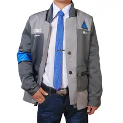 Игры Детройт: стать человеком Косплэй костюм Коннор Косплэй форма Для мужчин куртка белая рубашка галстук RK800 Пальто; костюм полный набор S-XL