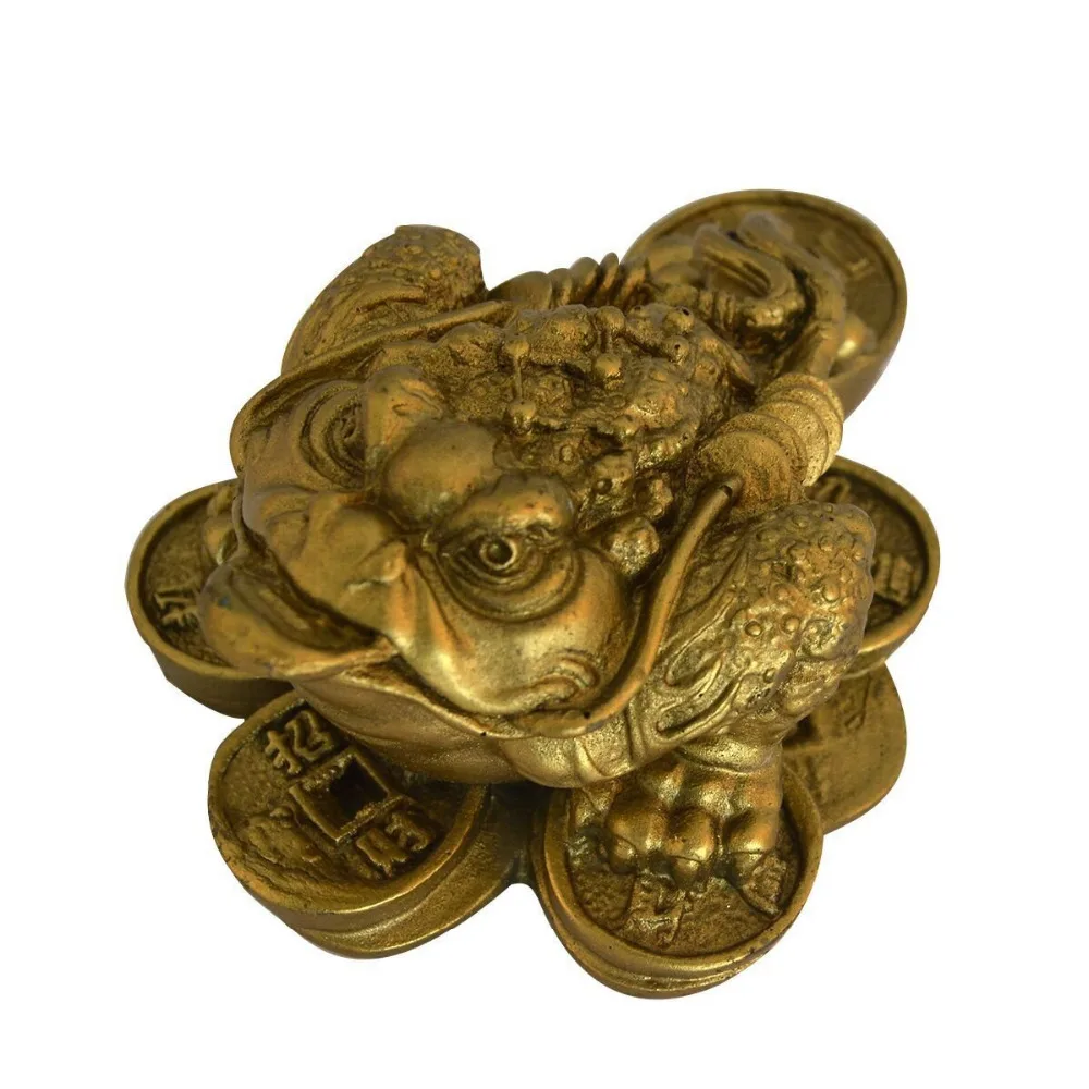 

Feng Shui Money Frog /Money Toad Attract Wealth Chinese Coin Resin Home Decor Lucky Gift W1713