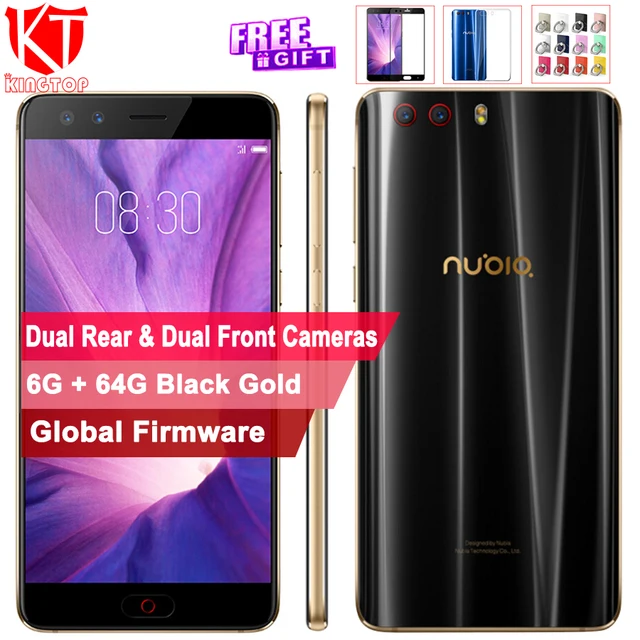 Best Offers Global Version ZTE Nubia Z17 mini S Mobile Phone 6G 64G 5.2" 1080P Snapdragon 653 Octa Core Dual Front Real Cameras NFC 4G phone