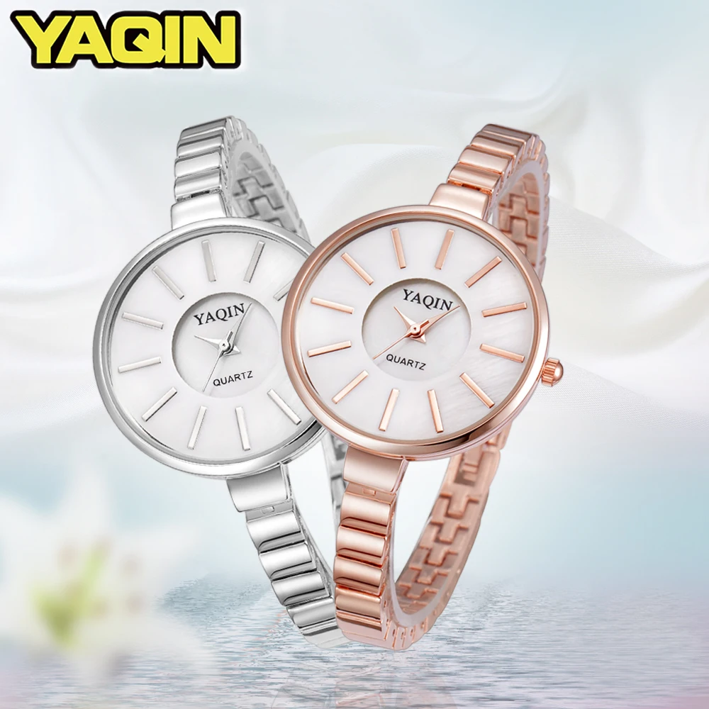 

YAQIN New Arrival Fashion Elegant Ladies Quartz Watch Women's Stainless Steel Straps Casual Wirst Watches for Female