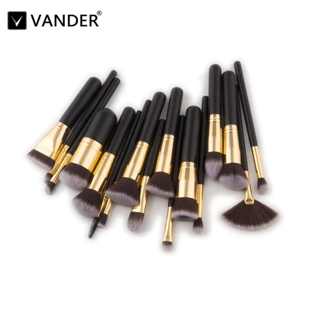 Vanderlife 17Pcs Makeup Brushes Cosmetics Tool Eyeshadow Make Up Brush