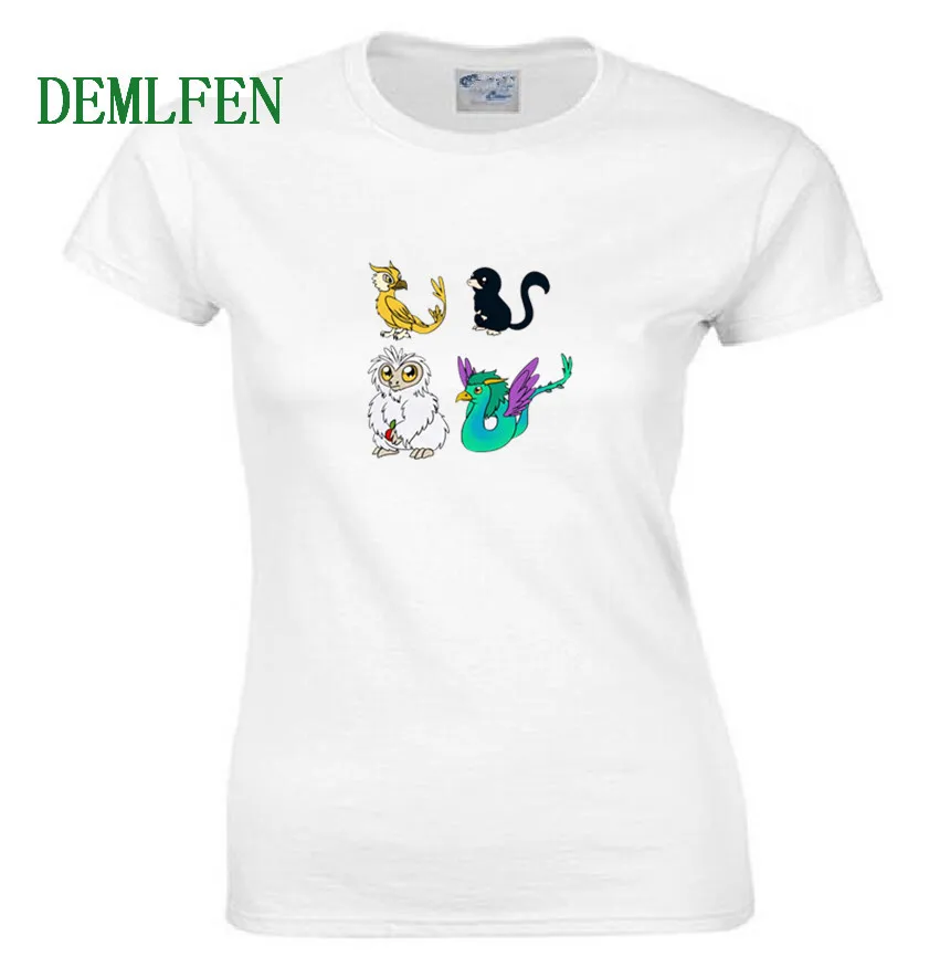 Movie Fantastic Beasts And Where To Find Them Print T-shirt Summer Women Short Sleeve O-neck Cotton T Shirt Girl Cool Tees Tops