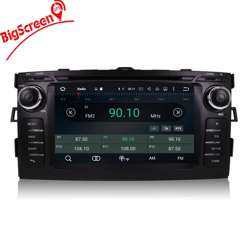 Flash Deal Newest Android8.0 7.1 Car DVD Player GPS Navigation For Toyota Auris 2006-2012 Headunit Multimedia Autoradio Monitor Recoder 3