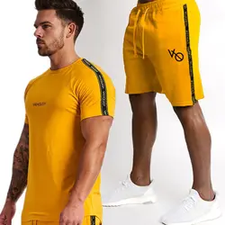 2019 высокое качество брендовая мужская футболка костюм 2 шт. повседневная с коротким рукавом с круглым вырезом модная с принтом Vanquish
