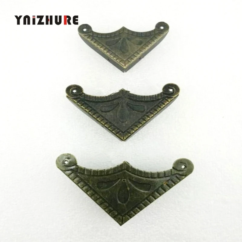 

24Pcs Antique Wooden Box Protector Book Album Menu Folder Corner Protectors Furniture Flower Corners Ancient Pattern Coners